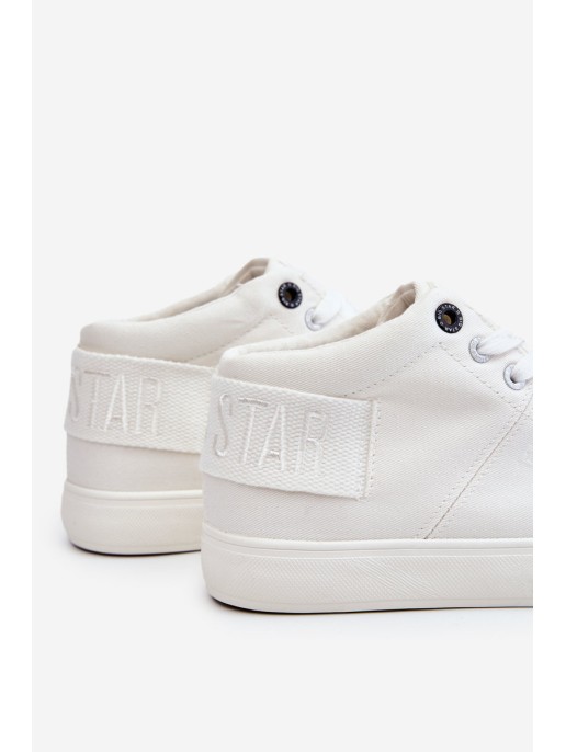 Moteriški klasikiniai aukštakulniai sportbačiai Big Star LL274002 balti