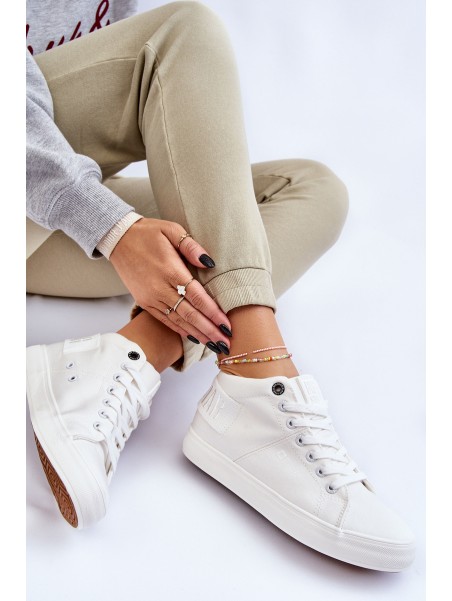 Moteriški klasikiniai aukštakulniai sportbačiai Big Star LL274002 balti