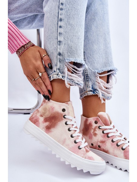 Moteriški sportbačiai High Big Star LL274048 Beige-Pink