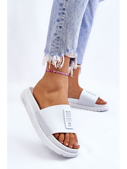 Women's Slippers Big Star LL274428 White Women's Slippers Big Star LL274428 White