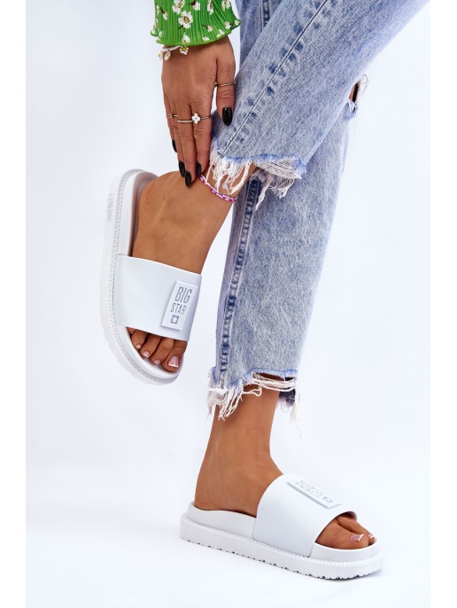 Women's Slippers Big Star LL274428 White Women's Slippers Big Star LL274428 White