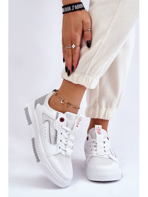 Moteriški Cross Jeans Low Sneakers LL2R4011C Balta Moteriški Cross Jeans Low Sneakers LL2R4011C Balta