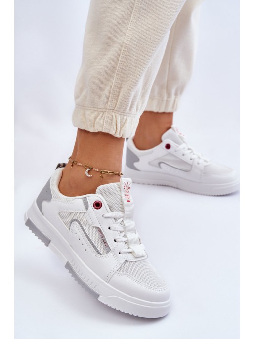 Moteriški Cross Jeans Low Sneakers LL2R4011C Balta Moteriški Cross Jeans Low Sneakers LL2R4011C Balta