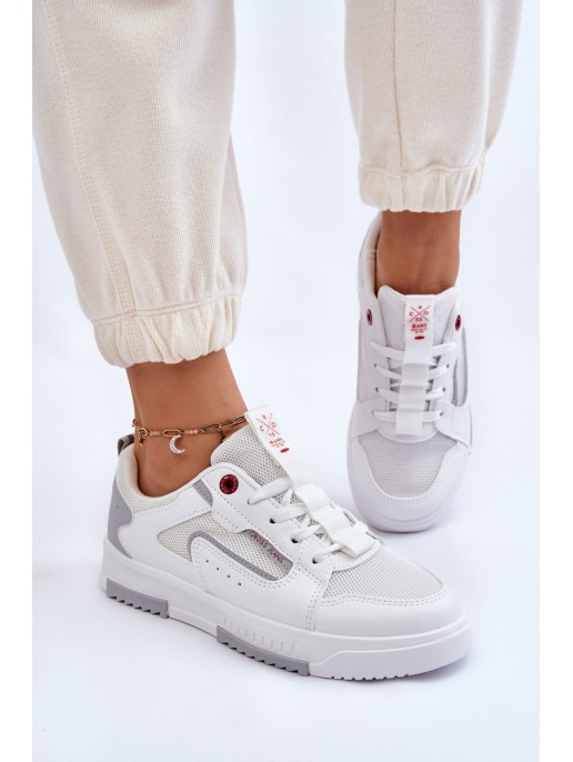 Moteriški Cross Jeans Low Sneakers LL2R4011C Balta Moteriški Cross Jeans Low Sneakers LL2R4011C Balta