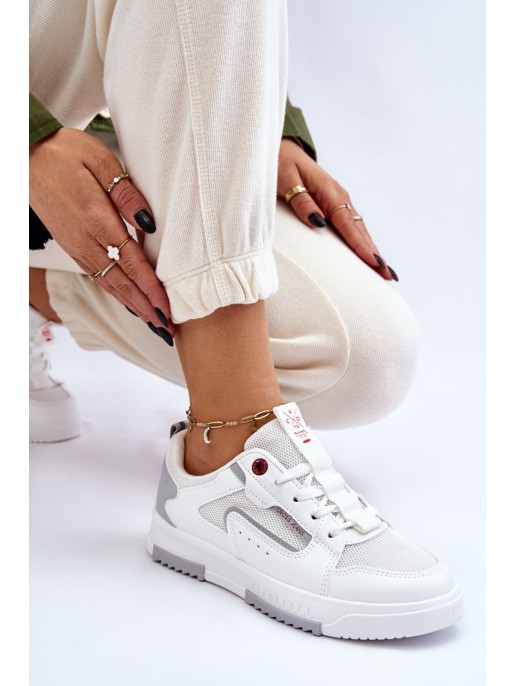 Moteriški Cross Jeans Low Sneakers LL2R4011C Balta Moteriški Cross Jeans Low Sneakers LL2R4011C Balta