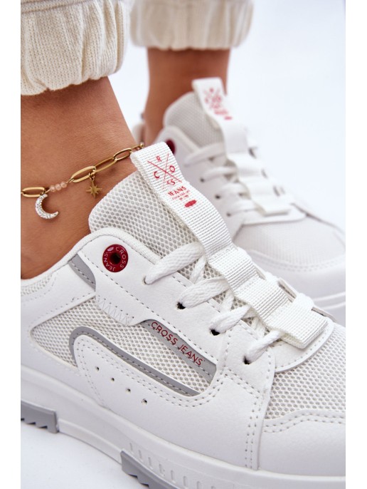 Moteriški Cross Jeans Low Sneakers LL2R4011C Balta Moteriški Cross Jeans Low Sneakers LL2R4011C Balta