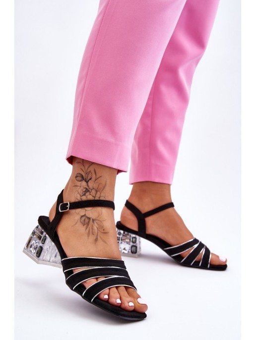 Suede Sandals With Crystals black Callan Suede Sandals With Crystals black Callan