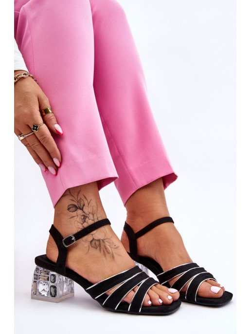 Suede Sandals With Crystals black Callan Suede Sandals With Crystals black Callan