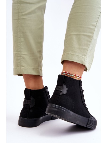 Moteriški Big Star audinio aukštakulniai sportbačiai LL274444 juodi