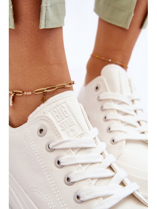 Big Star žemi suvarstomi sportbačiai LL274968 balti