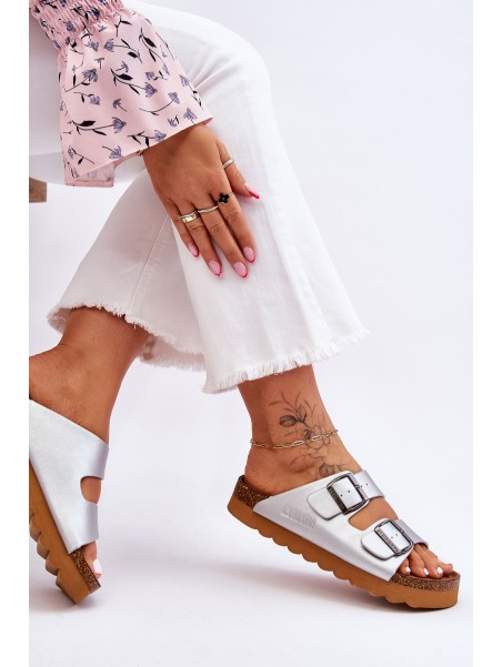 Classic Women's Big Star Slippers LL274476 Silver