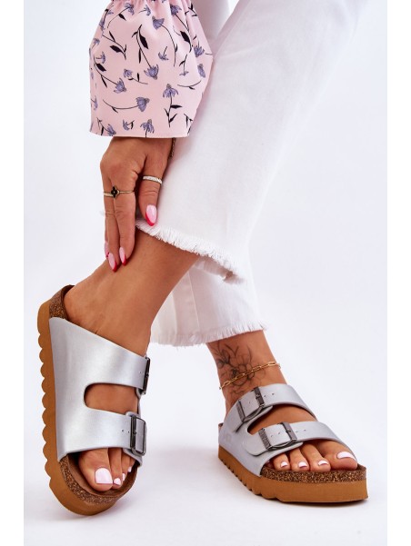 Classic Women's Big Star Slippers LL274476 Silver