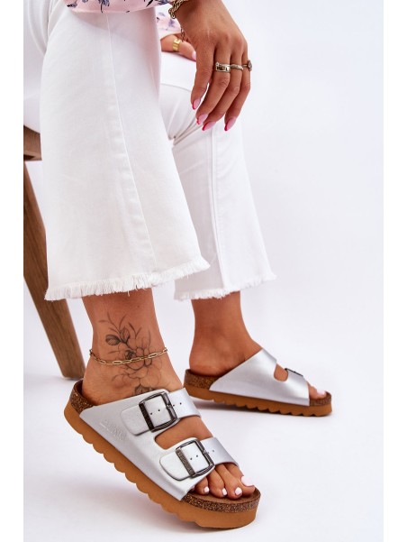 Classic Women's Big Star Slippers LL274476 Silver