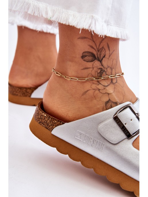 Classic Women's Big Star Slippers LL274476 Silver