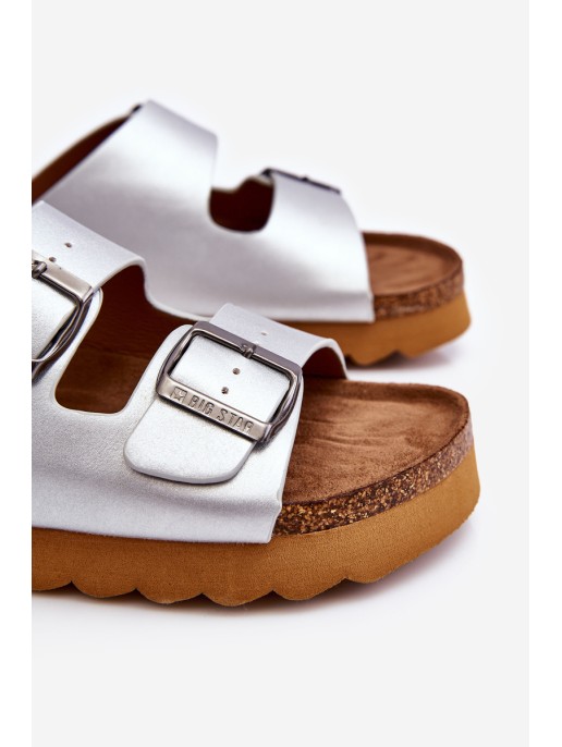 Classic Women's Big Star Slippers LL274476 Silver