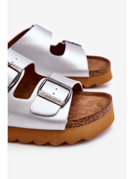 Classic Women's Big Star Slippers LL274476 Silver