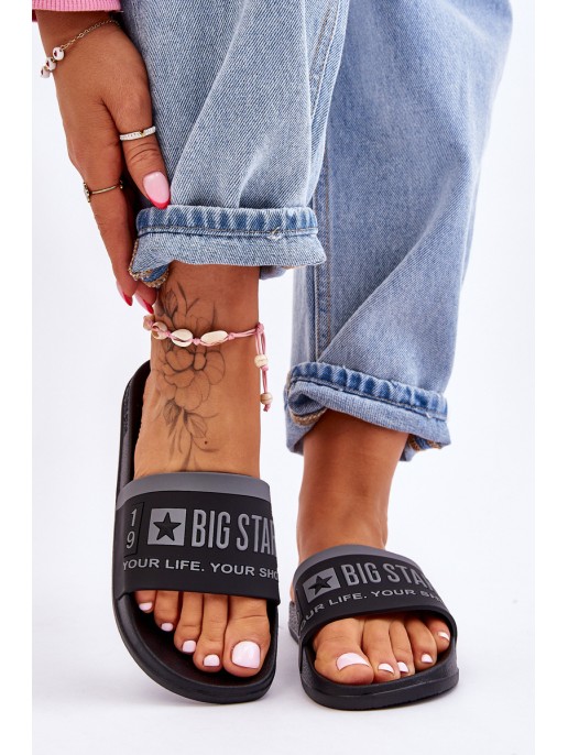 Women's Big Star Light Slippers LL274732 Black Women's Big Star Light Slippers LL274732 Black