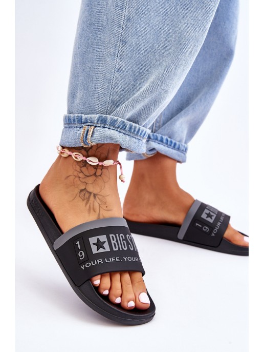 Women's Big Star Light Slippers LL274732 Black Women's Big Star Light Slippers LL274732 Black