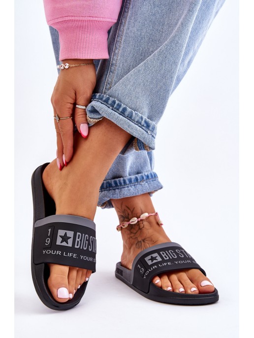 Women's Big Star Light Slippers LL274732 Black Women's Big Star Light Slippers LL274732 Black