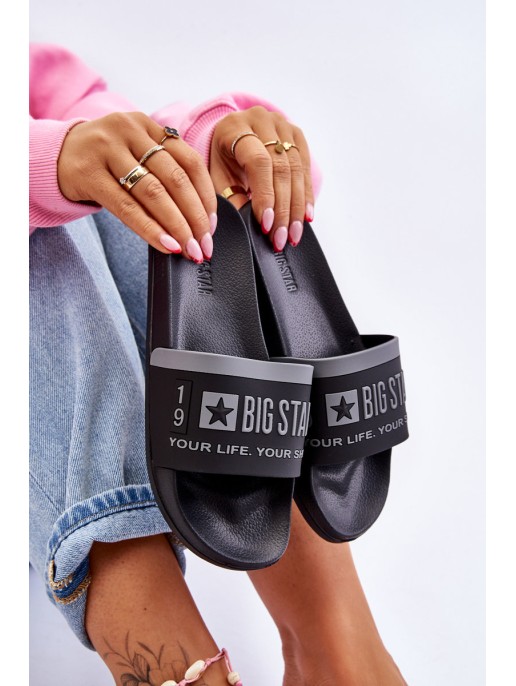 Women's Big Star Light Slippers LL274732 Black Women's Big Star Light Slippers LL274732 Black