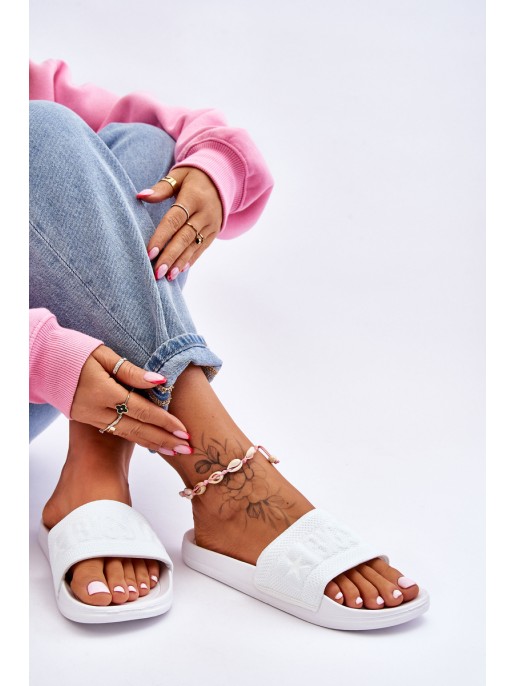 Women's Fashionable Big Star Slippers LL274A159 White