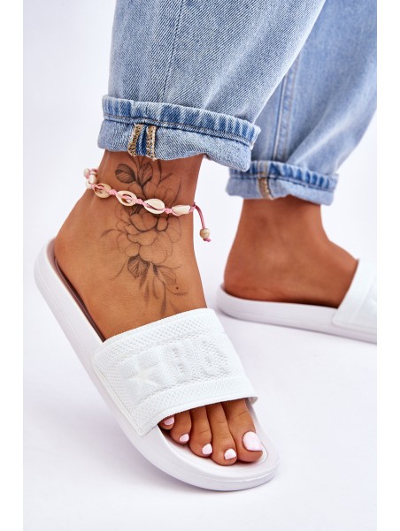 Women's Fashionable Big Star Slippers LL274A159 White