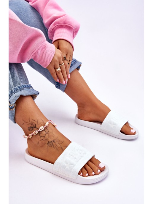 Women's Fashionable Big Star Slippers LL274A159 White