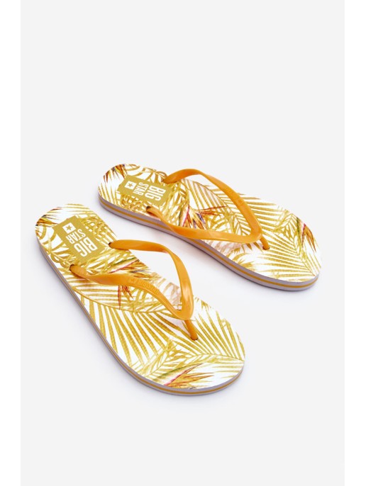 Women's Fashionable Flip Flops Big Star LL274819 Yellow