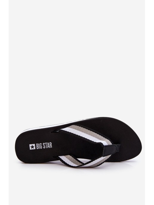 Women's Big Star Platform Flip Flops LL274781 Black