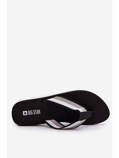 Women's Big Star Platform Flip Flops LL274781 Black