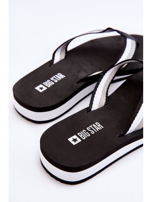 Women's Big Star Platform Flip Flops LL274781 Black