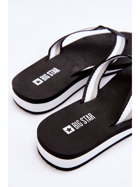 Women's Big Star Platform Flip Flops LL274781 Black