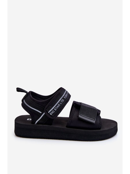 Moteriški sandalai su lipdukais Big Star LL274784 juodi