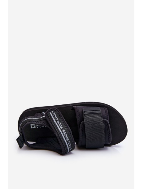 Moteriški sandalai su lipdukais Big Star LL274784 juodi