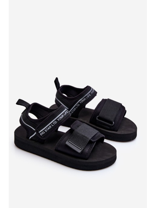 Moteriški sandalai su lipdukais Big Star LL274784 juodi