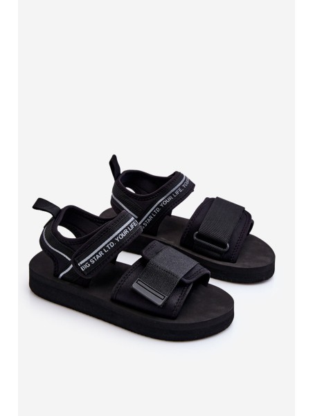 Moteriški sandalai su lipdukais Big Star LL274784 juodi