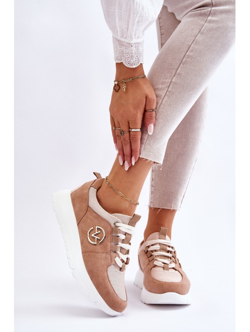Women's Platform Sports Shoes Beige Aisha