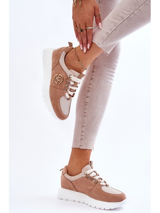 Women's Platform Sports Shoes Beige Aisha