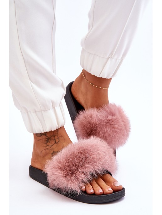 Women's Rubber Slippers With Fur Pink Lucrece Women's Rubber Slippers With Fur Pink Lucrece