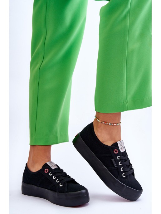 Women's Platform Sneakers Cross Jeans LL2R4039 Black Women's Platform Sneakers Cross Jeans LL2R4039 Black