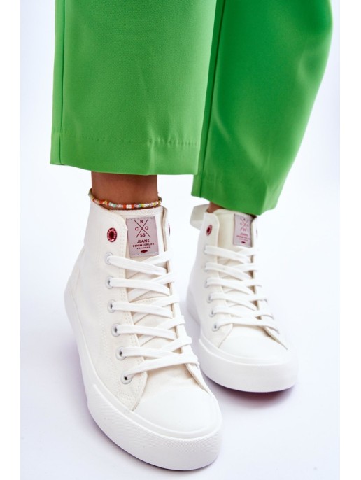 Women's Classic High Top Sneakers Cross Jeans LL2R4086C White