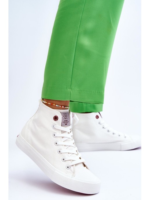 Women's Classic High Top Sneakers Cross Jeans LL2R4086C White