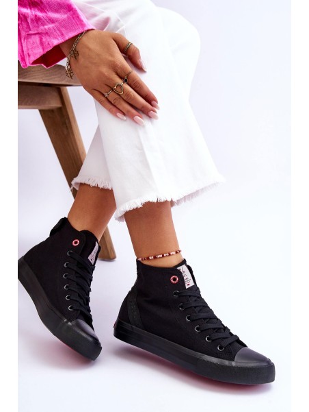 Women's Classic High Top Sneakers Cross Jeans LL2R4088C Black