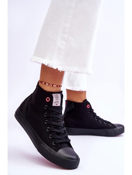 Women's Classic High Top Sneakers Cross Jeans LL2R4088C Black