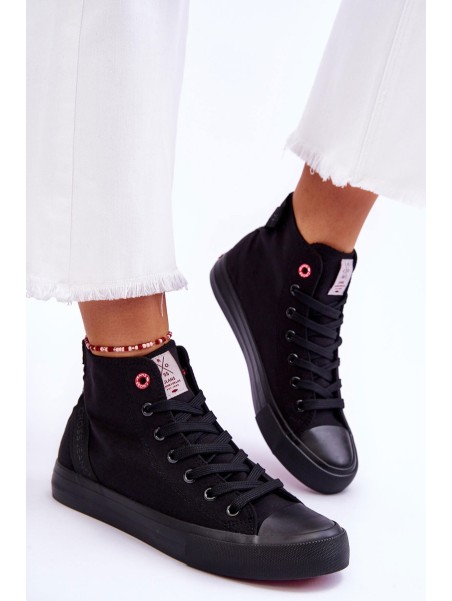 Women's Classic High Top Sneakers Cross Jeans LL2R4088C Black