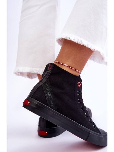 Women's Classic High Top Sneakers Cross Jeans LL2R4088C Black