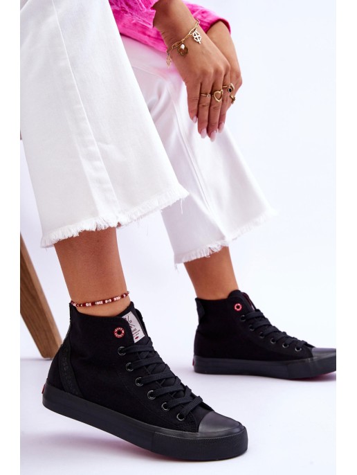 Women's Classic High Top Sneakers Cross Jeans LL2R4088C Black