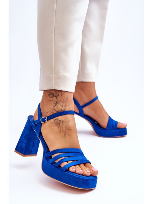 Women's Suede Platform Sandals Blue Verda Women's Suede Platform Sandals Blue Verda