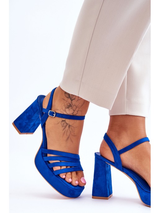 Women's Suede Platform Sandals Blue Verda Women's Suede Platform Sandals Blue Verda