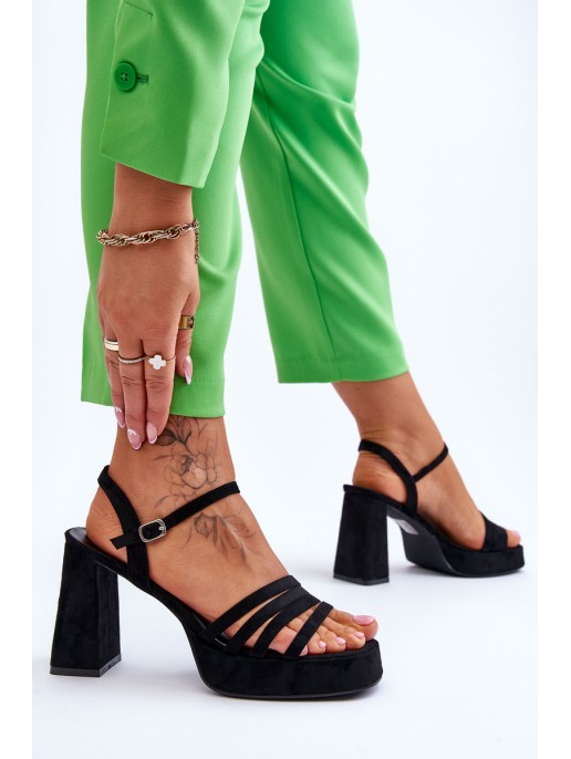 Women's Suede Platform Sandals Black Verda Women's Suede Platform Sandals Black Verda